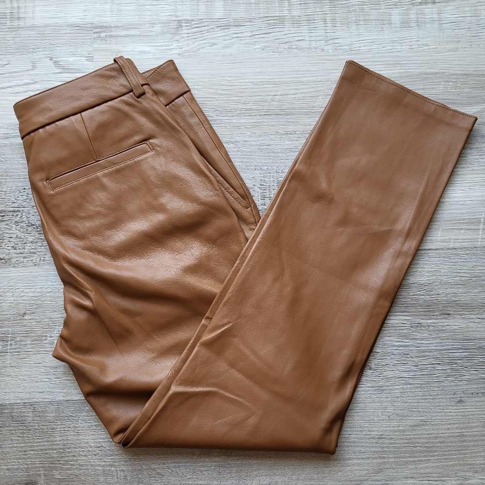 Like New ZARA Faux Leather Trousers size 2